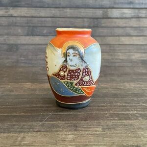 Vintage Miniature Porcelain Vase Ishihara Made In Occupied Japan Hand Painted